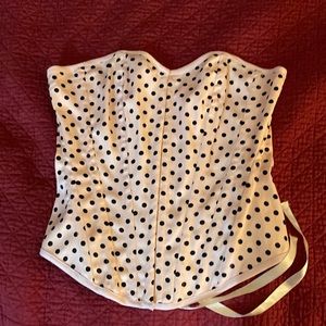 Pink and Black Polka Dot Corset